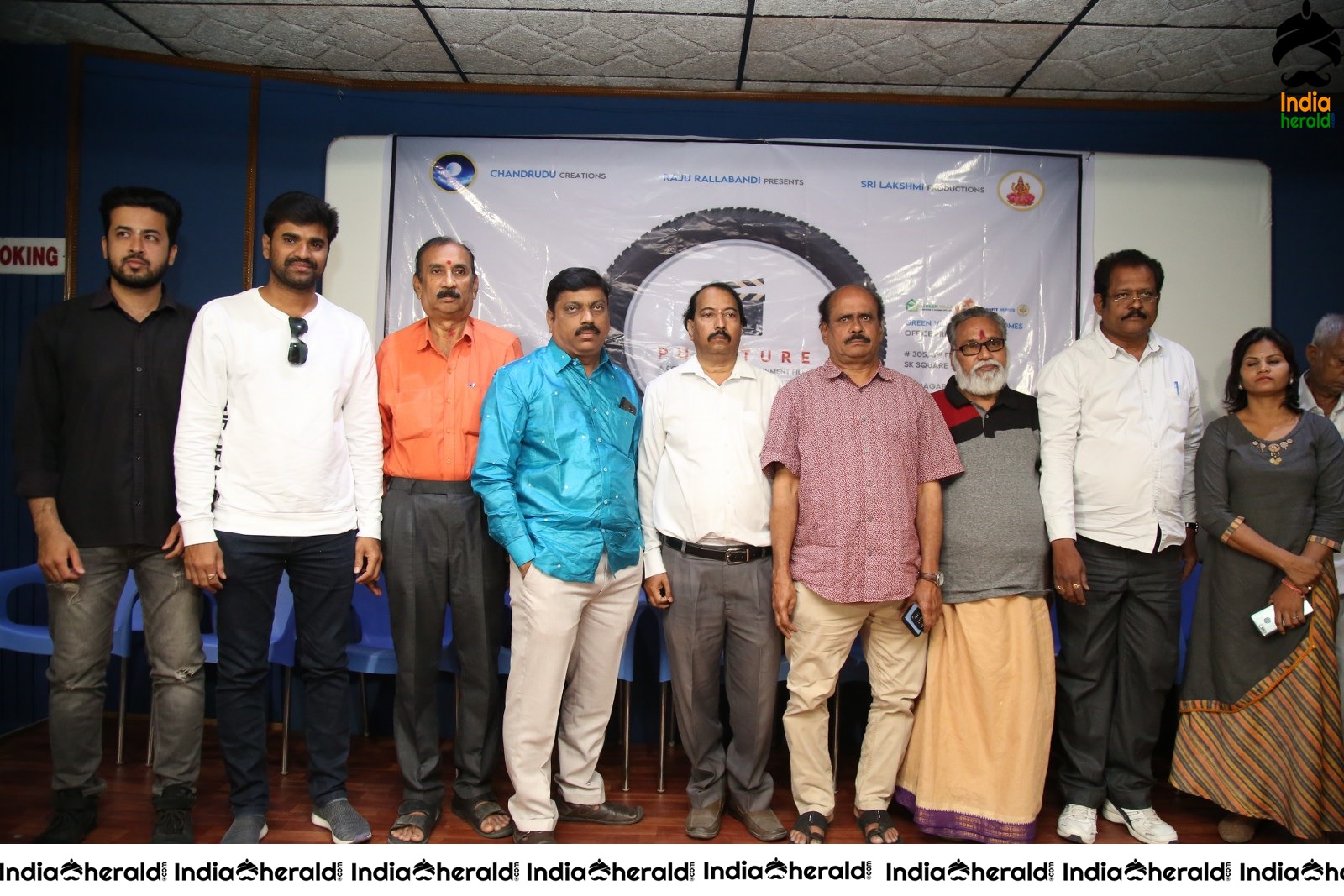 Actors Group Photos and Speech at Puncher Movie meet