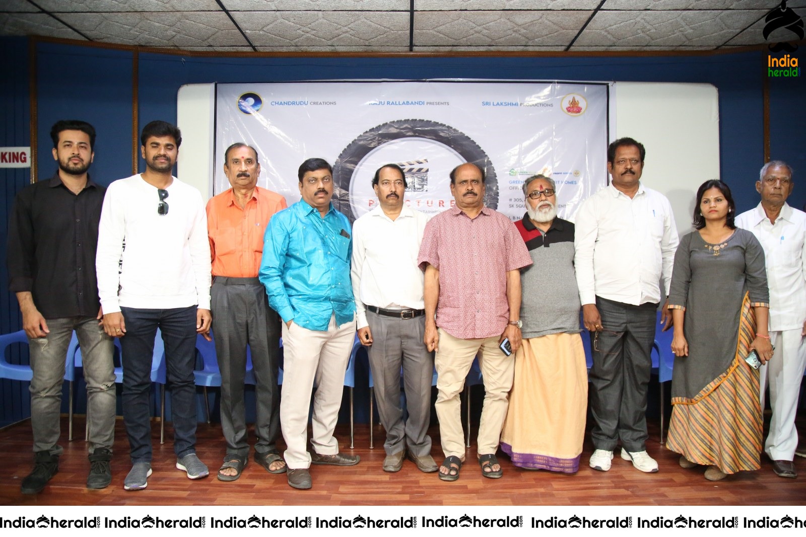 Actors Group Photos and Speech at Puncher Movie meet