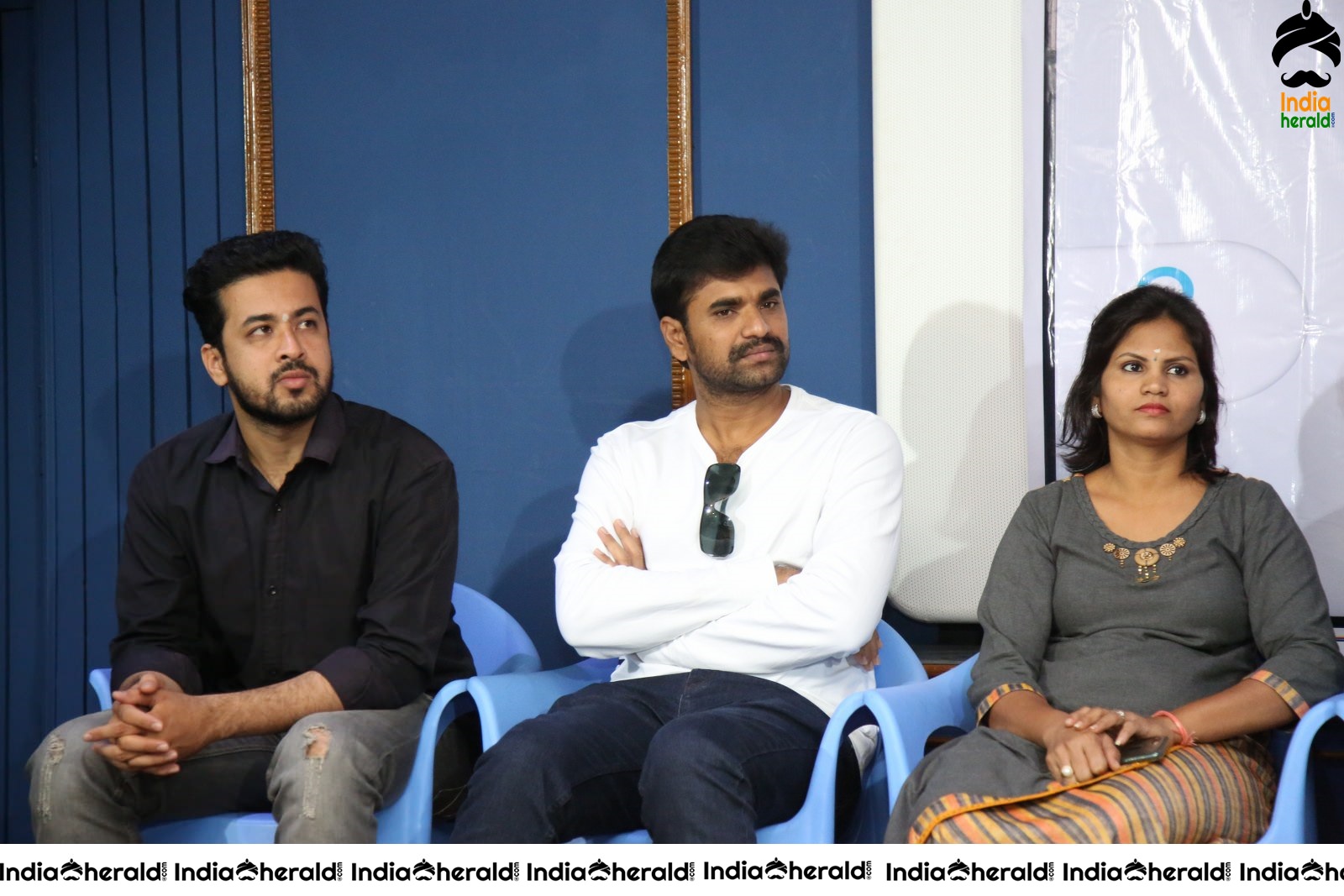 Actors Group Photos and Speech at Puncher Movie meet