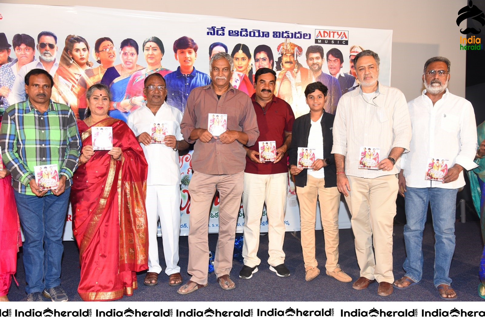 Actors Group Photos at Annapurnamma Gari Manavadu Movie Audio Launch Set 2