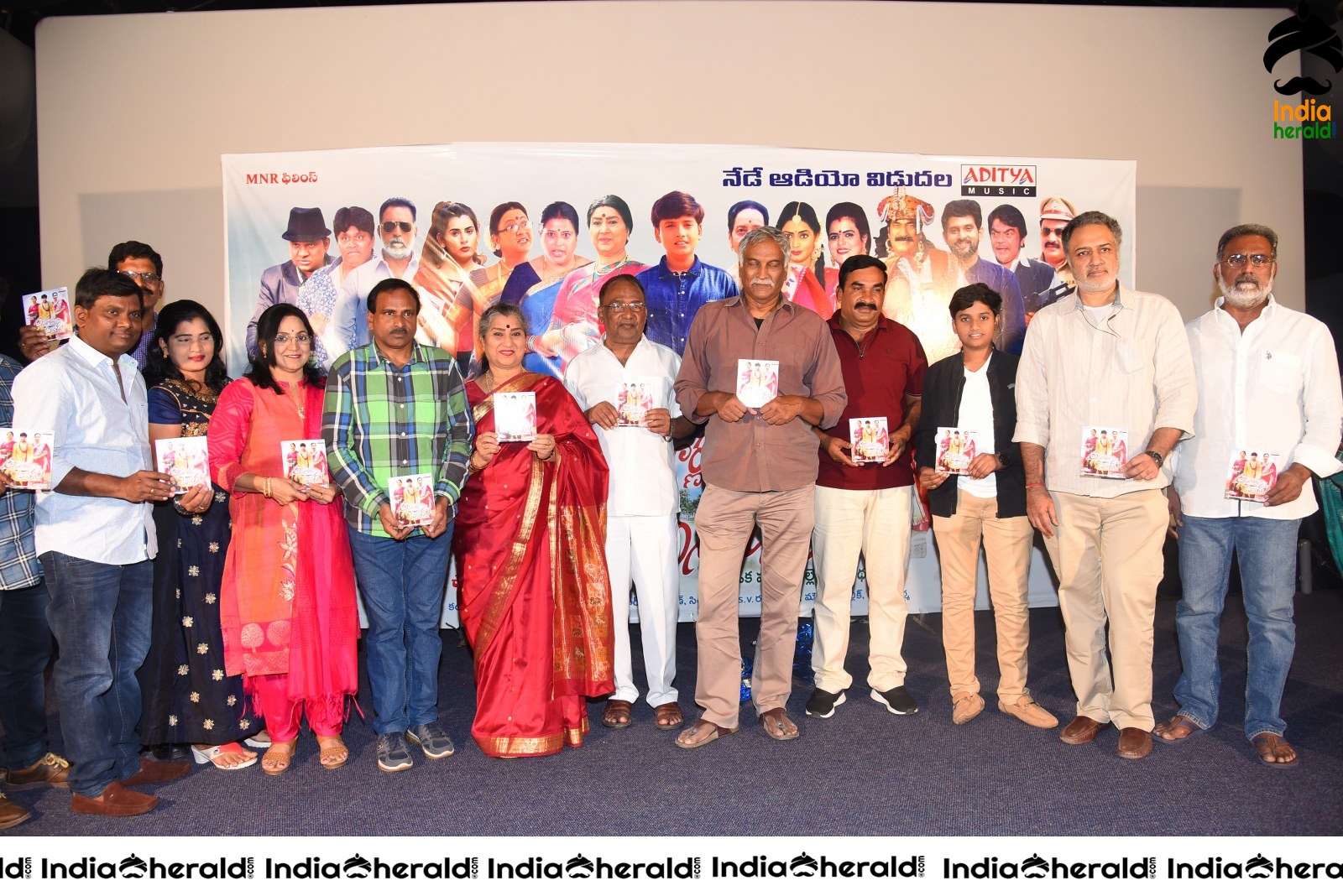 Actors Group Photos at Annapurnamma Gari Manavadu Movie Audio Launch Set 2