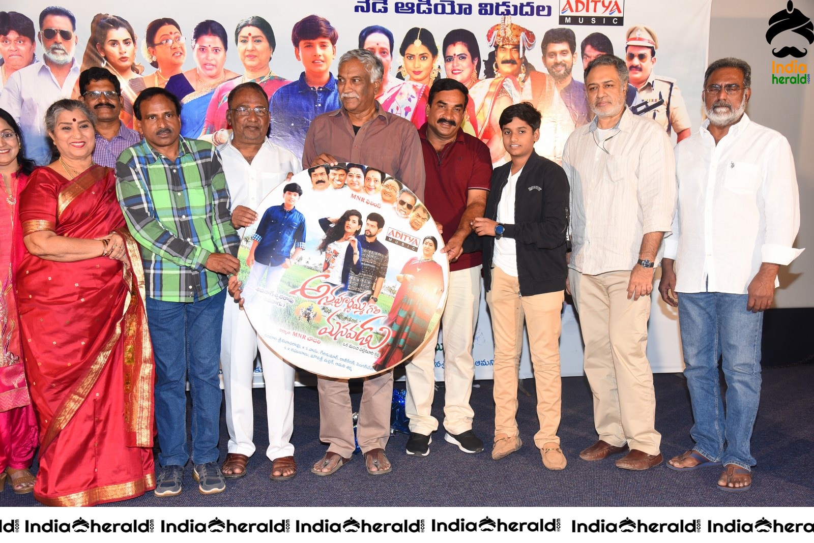 Actors Group Photos at Annapurnamma Gari Manavadu Movie Audio Launch Set 2