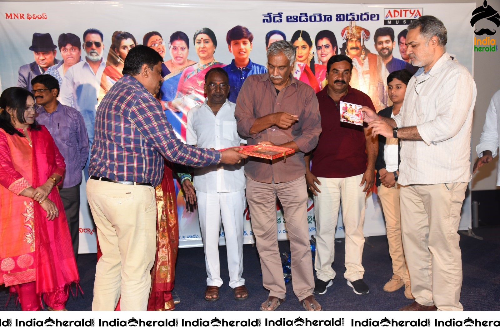 Actors Group Photos at Annapurnamma Gari Manavadu Movie Audio Launch Set 2