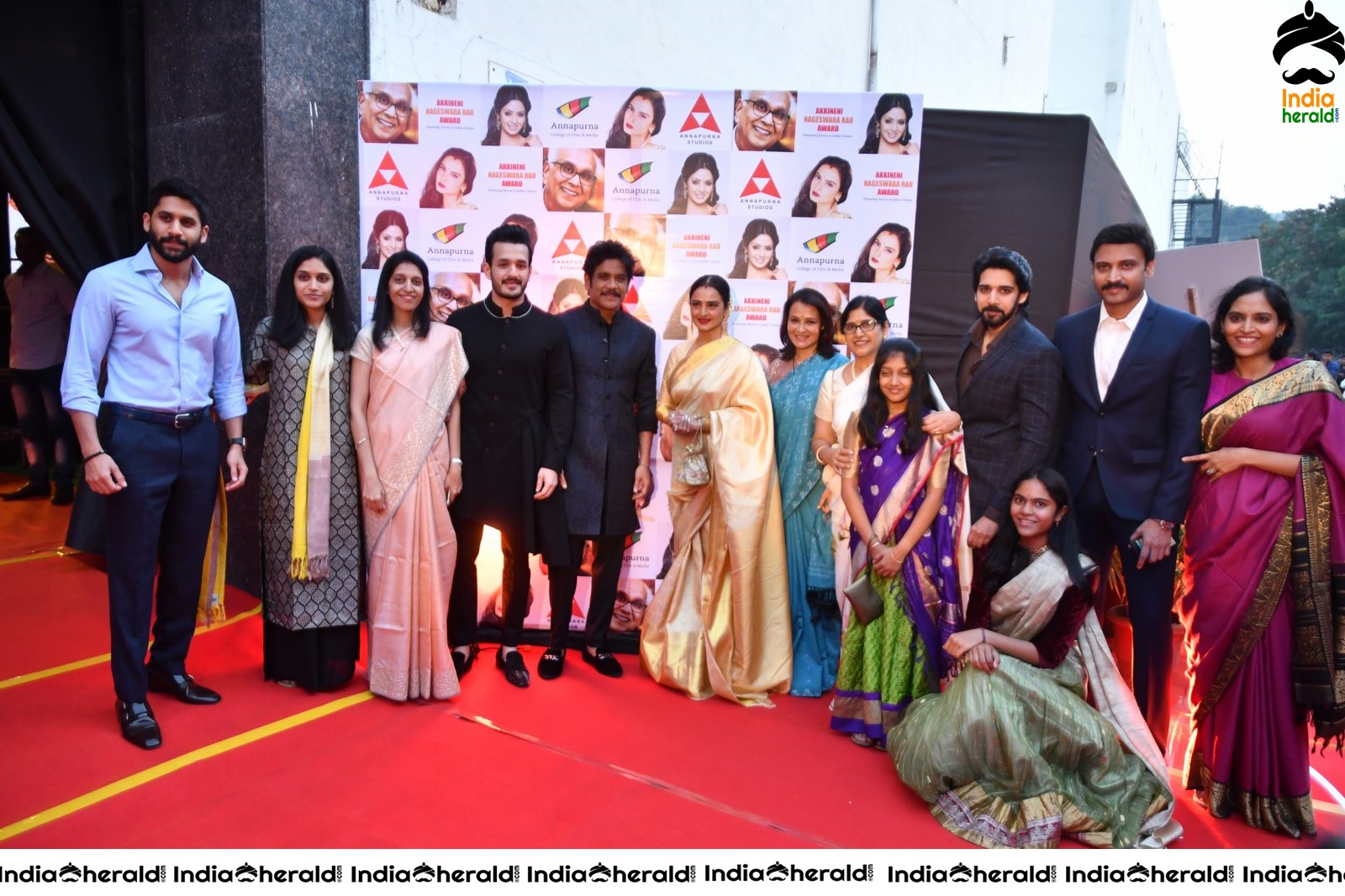 Actors Group Photos at ANR Awards Red Carpet Set 2