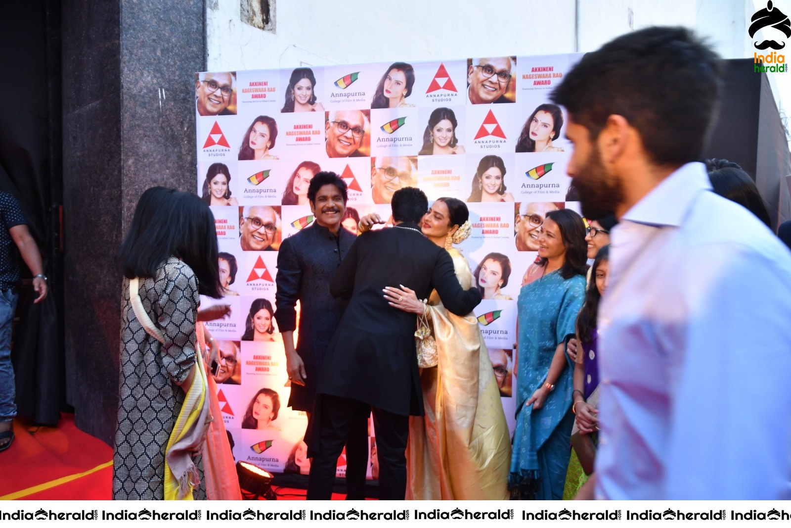 Actors Group Photos at ANR Awards Red Carpet Set 2