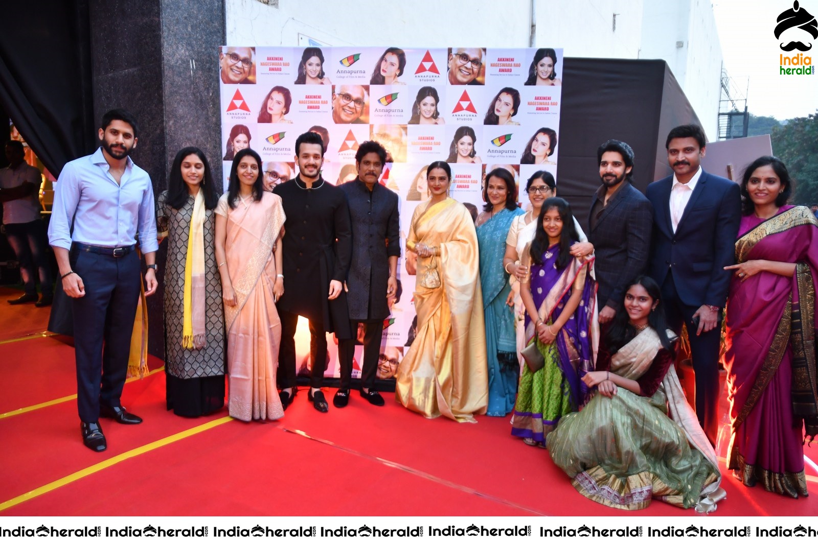 Actors Group Photos at ANR Awards Red Carpet Set 2