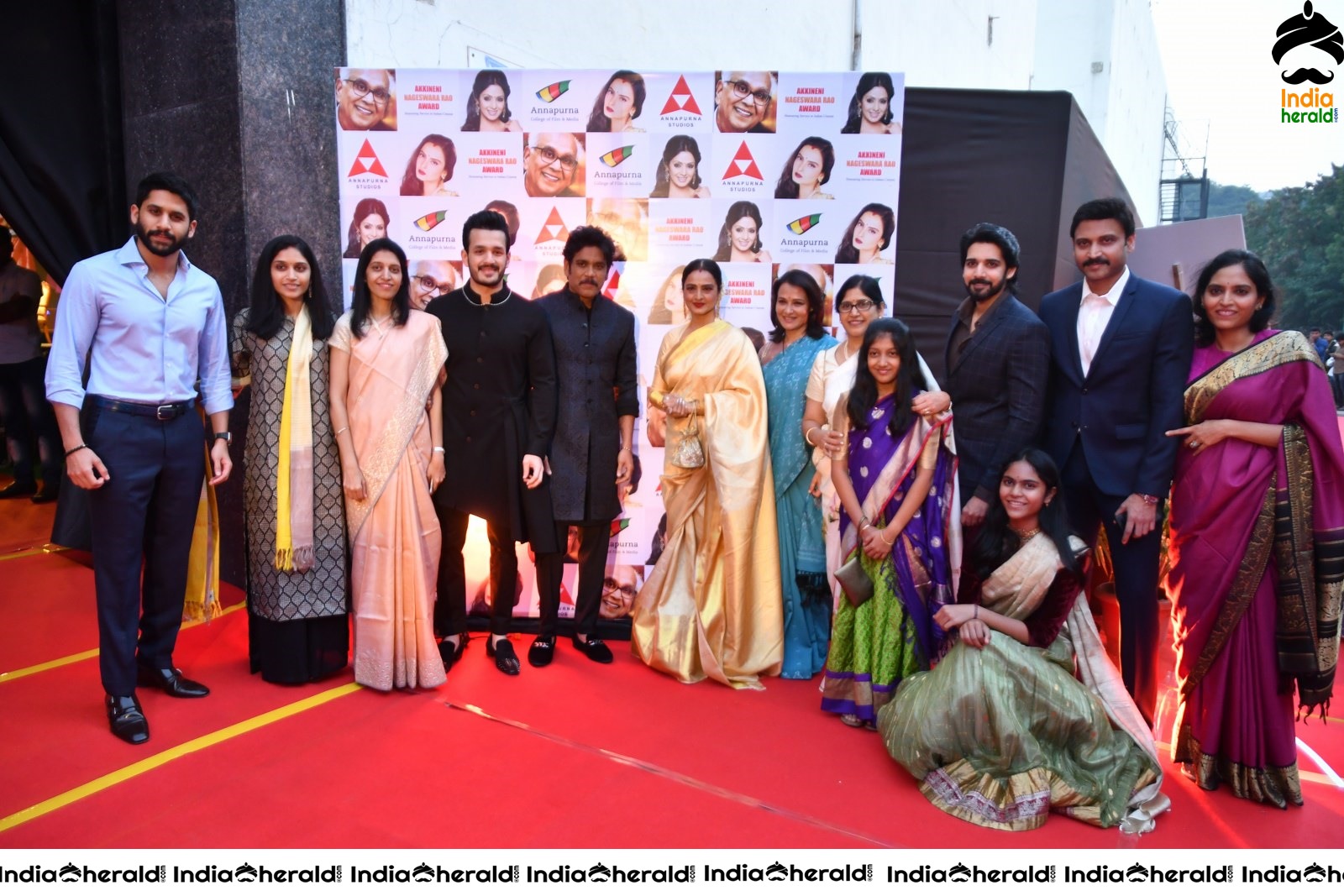 Actors Group Photos at ANR Awards Red Carpet Set 2