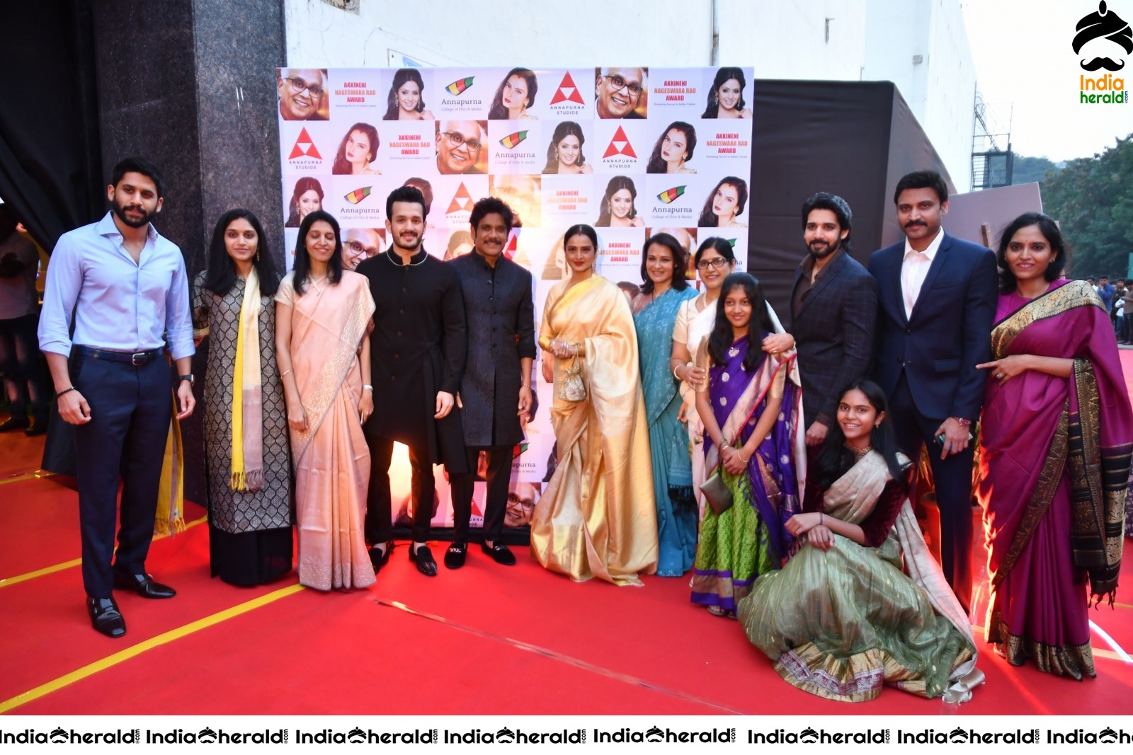 Actors Group Photos at ANR Awards Red Carpet Set 2