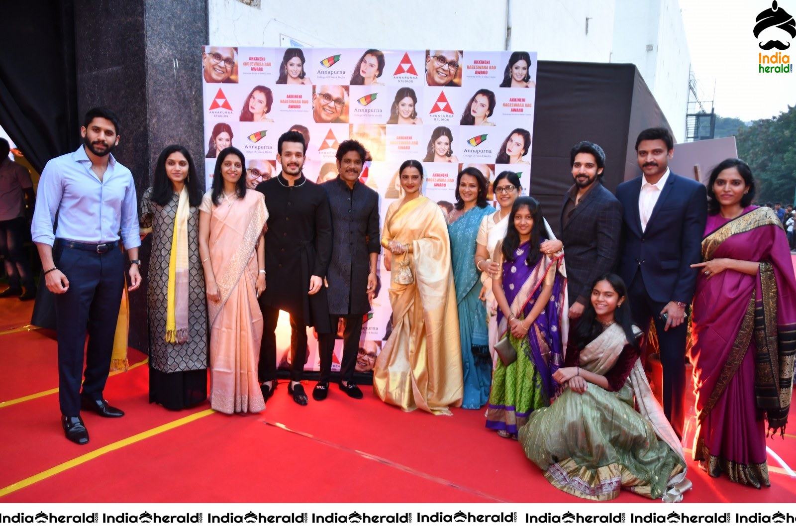 Actors Group Photos at ANR Awards Red Carpet Set 2