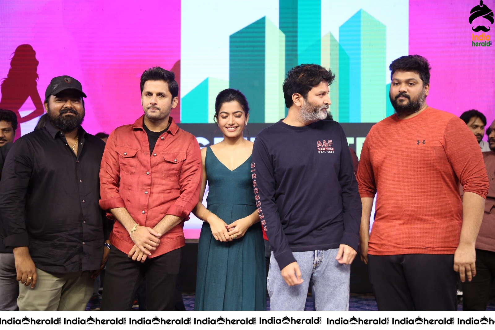 Actors Group Photos at Bheeshma Pre Release Event