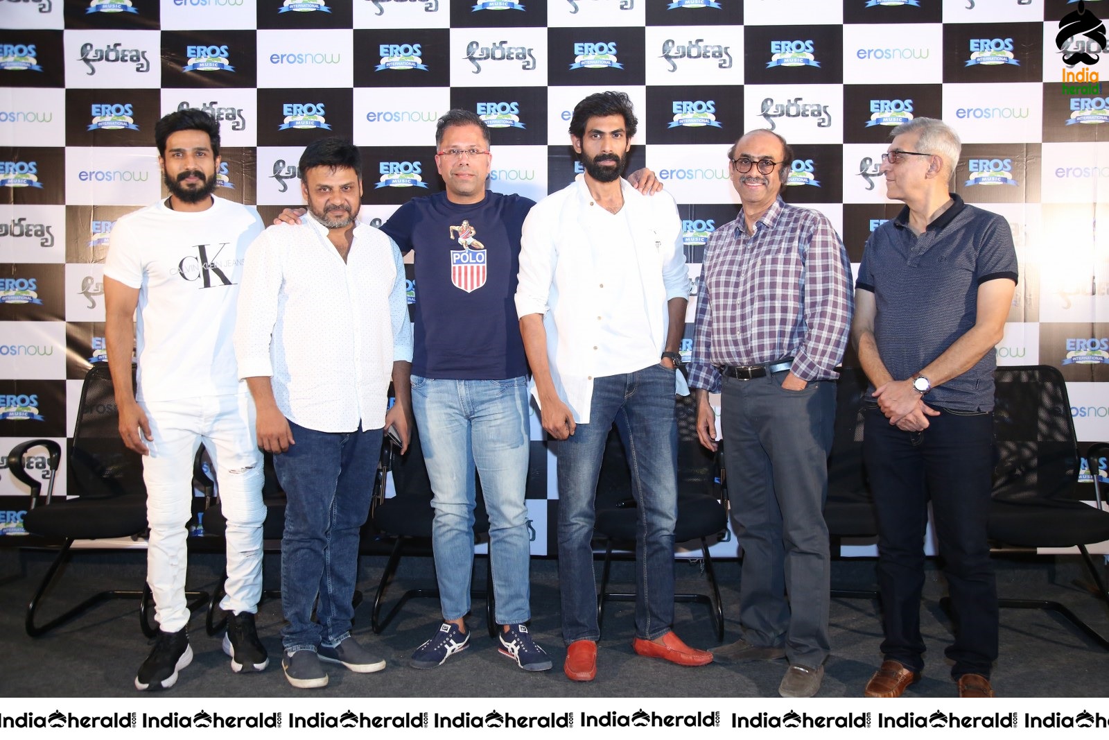 Actors Group Photos On the Stage at Aranya Teaser Launch