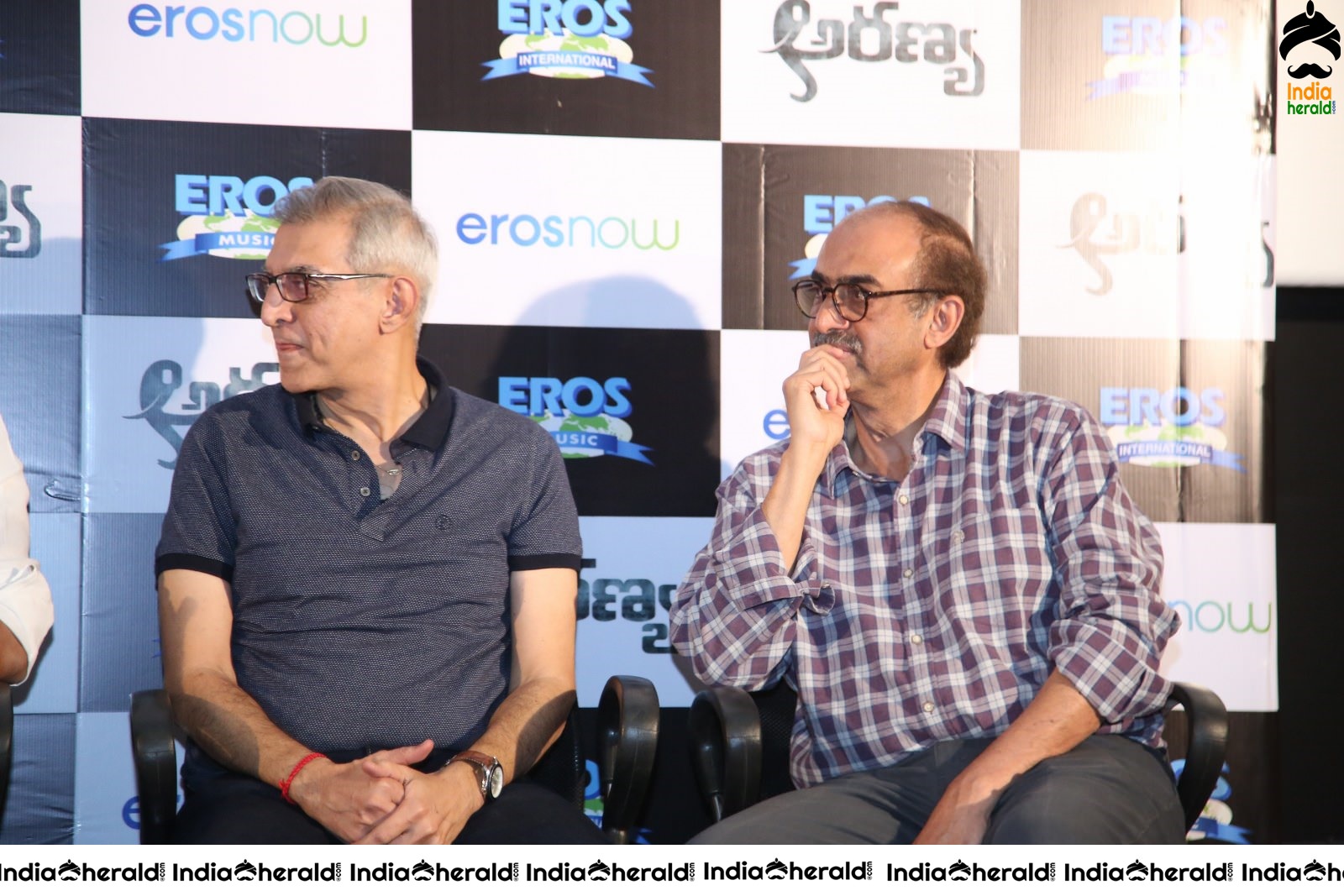 Actors Group Photos On the Stage at Aranya Teaser Launch