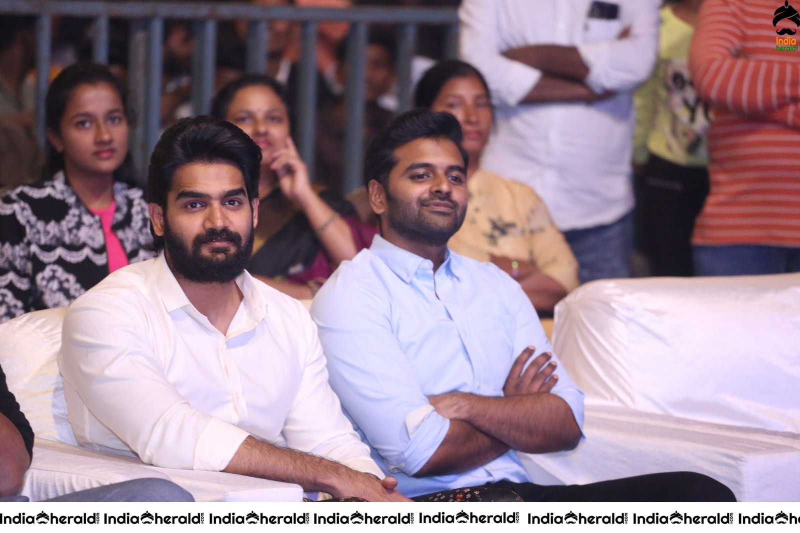 Actors Karthikeya and Sundeep Kishan seen at HIT movie event