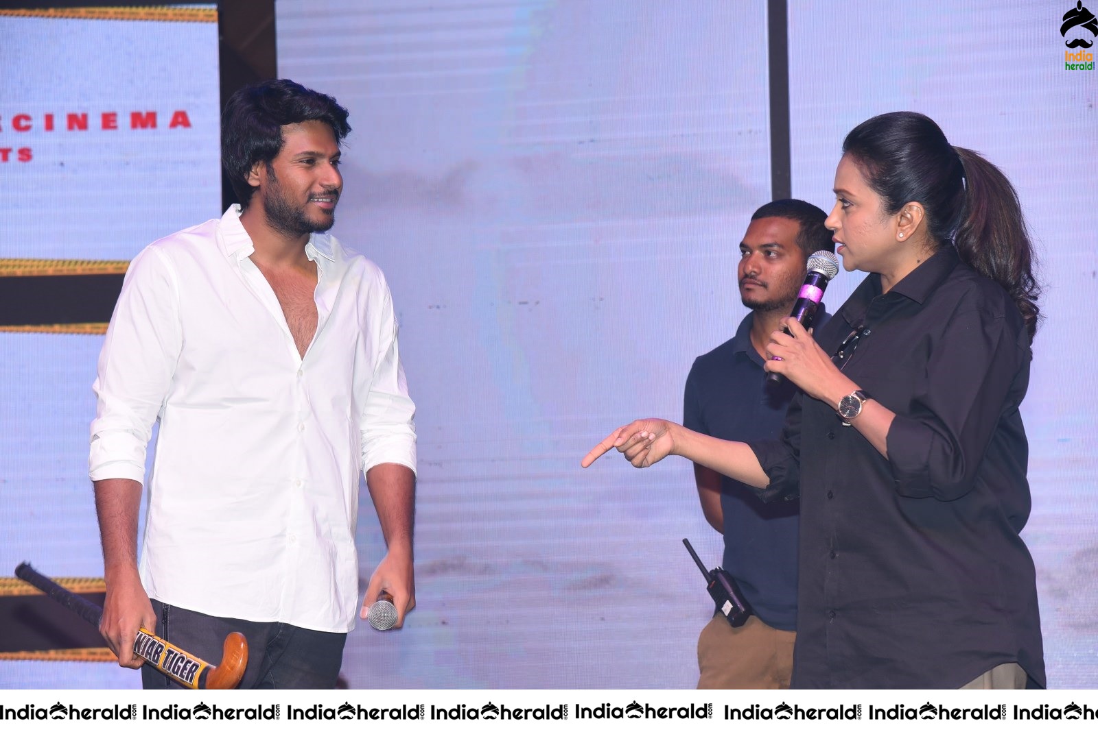 Actors Karthikeya and Sundeep Kishan seen at HIT movie event