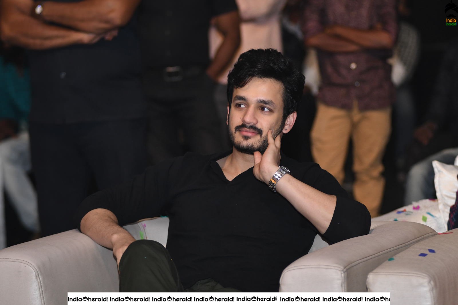 Actors King Akkineni with Akhil and Chaitanya Akkineni spotted together Set 2