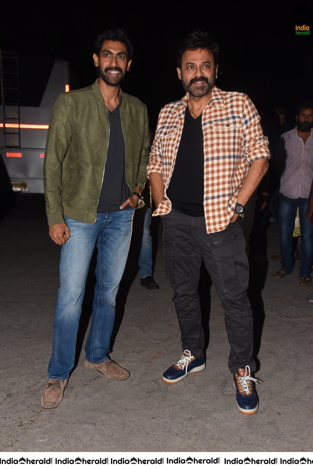 Actors Naga Chaitanya and Venkatesh spotted together at Hyderabad Set 1