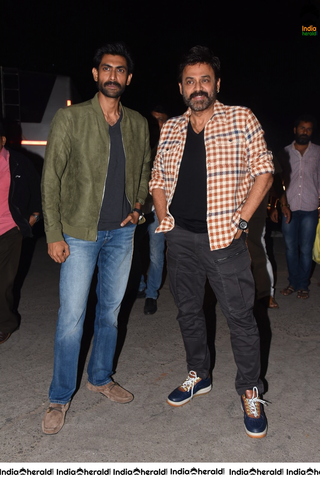 Actors Naga Chaitanya and Venkatesh spotted together at Hyderabad Set 1