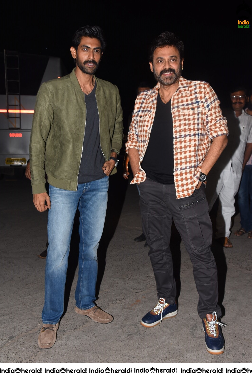 Actors Naga Chaitanya and Venkatesh spotted together at Hyderabad Set 1