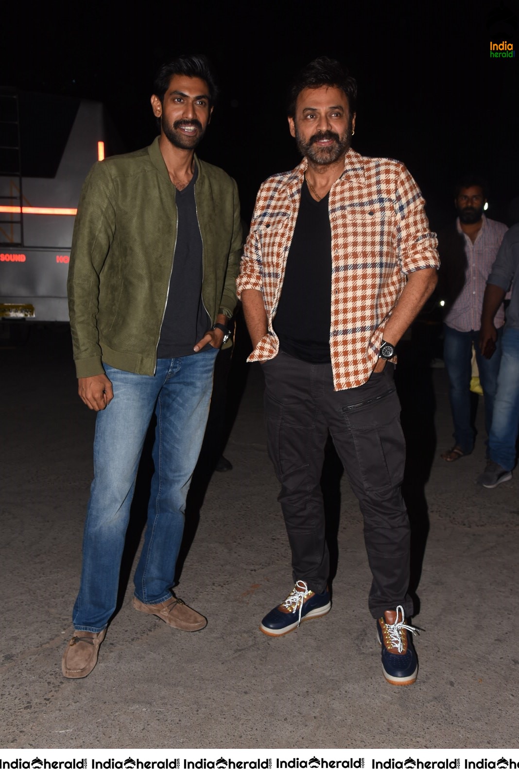 Actors Naga Chaitanya and Venkatesh spotted together at Hyderabad Set 2