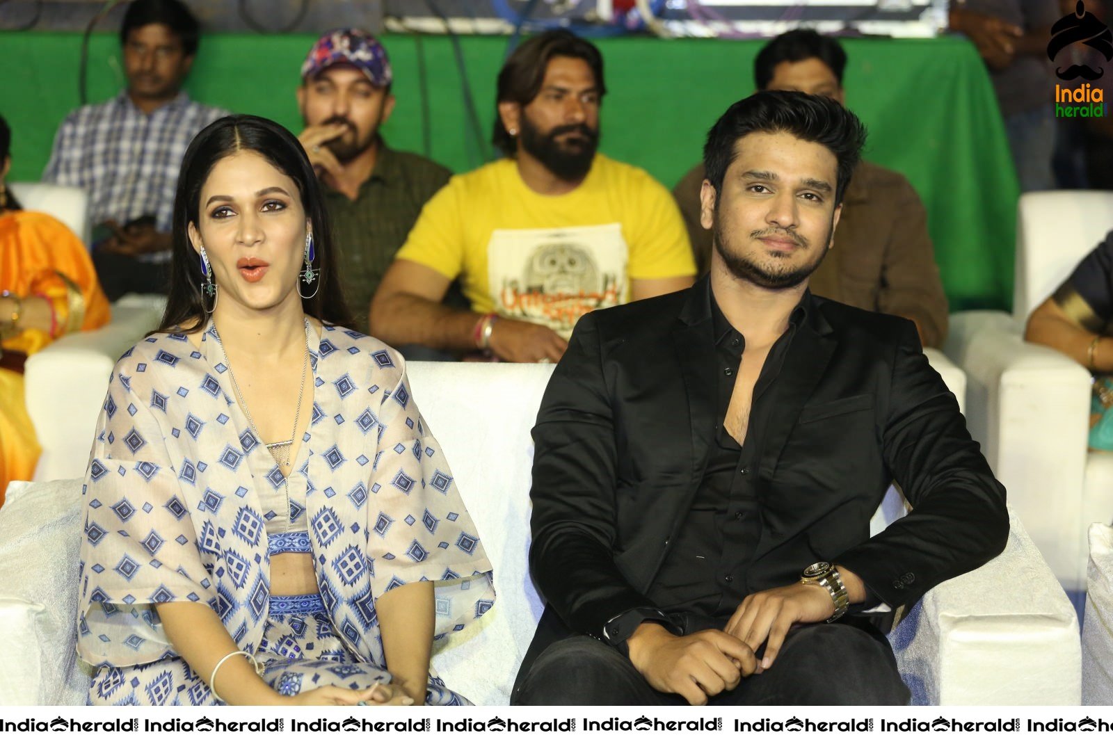 Actors Nikhil Siddhartha and Lavanya Tripathi share a light moment Set 1