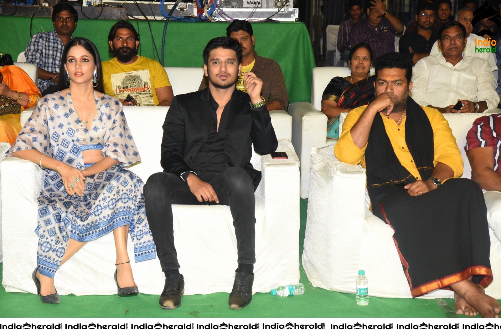 Actors Nikhil Siddhartha and Lavanya Tripathi share a light moment Set 1