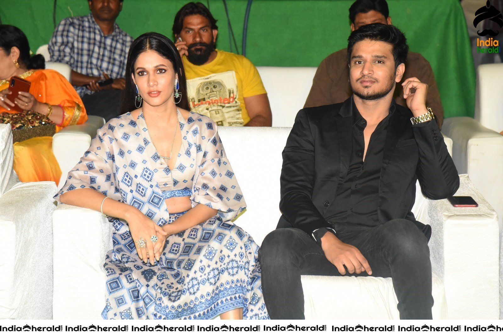 Actors Nikhil Siddhartha and Lavanya Tripathi share a light moment Set 1