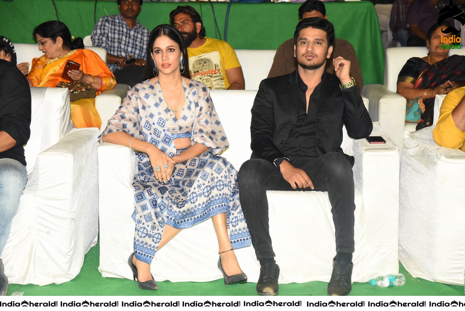 Actors Nikhil Siddhartha and Lavanya Tripathi share a light moment Set 1