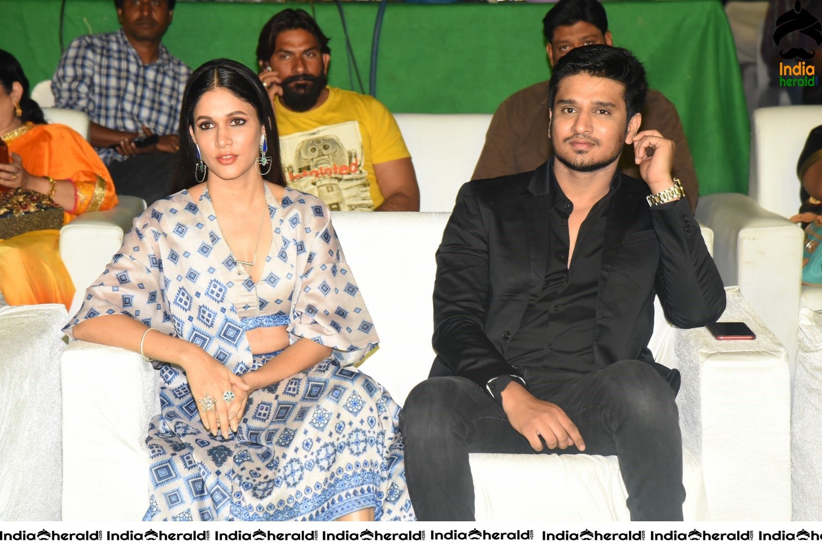 Actors Nikhil Siddhartha and Lavanya Tripathi share a light moment Set 1