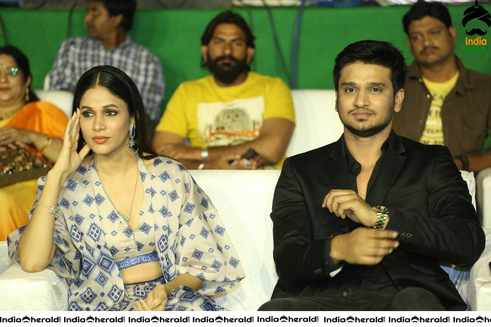 Actors Nikhil Siddhartha and Lavanya Tripathi share a light moment Set 1