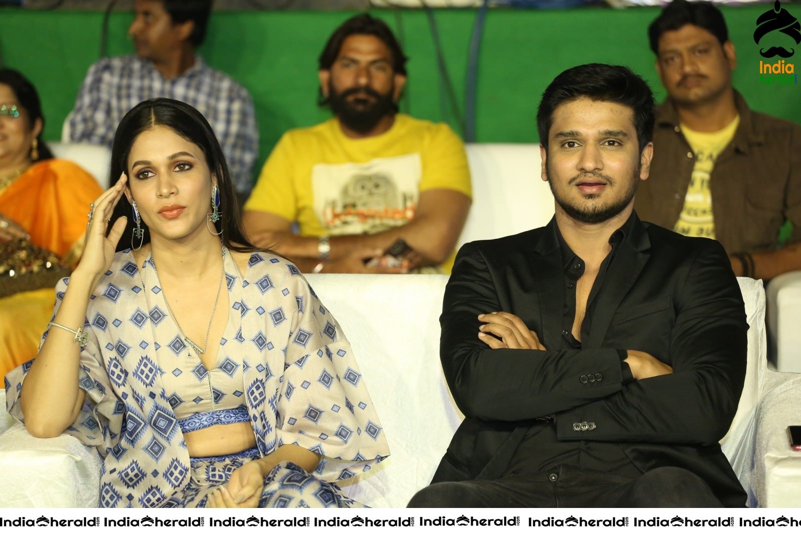 Actors Nikhil Siddhartha and Lavanya Tripathi share a light moment Set 1