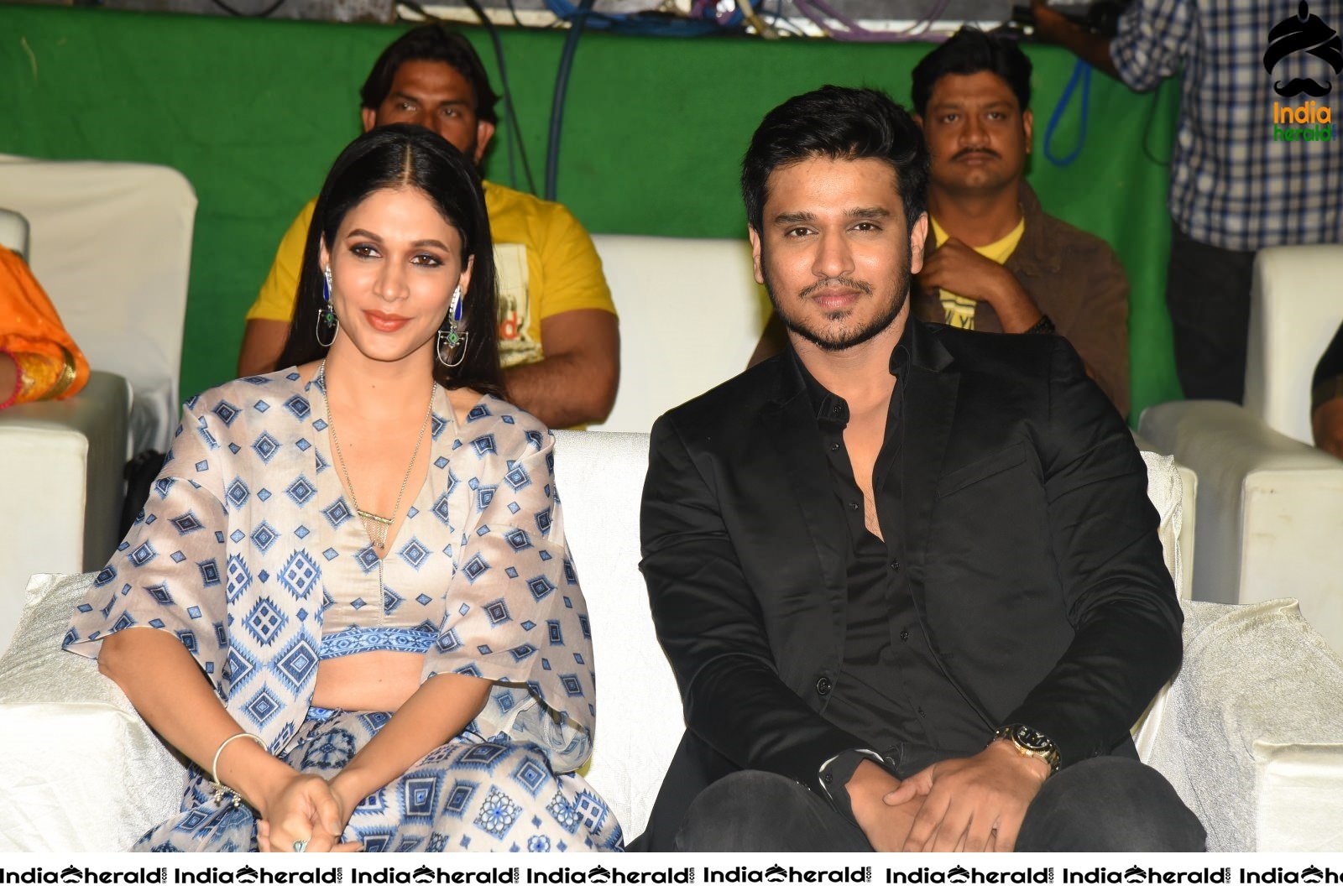 Actors Nikhil Siddhartha and Lavanya Tripathi share a light moment Set 2