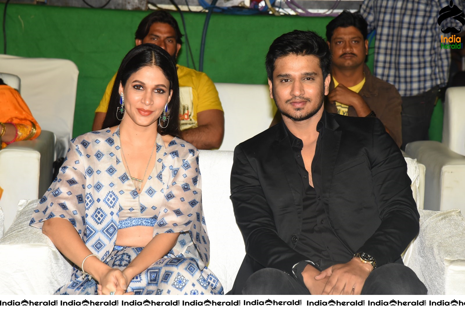 Actors Nikhil Siddhartha and Lavanya Tripathi share a light moment Set 2