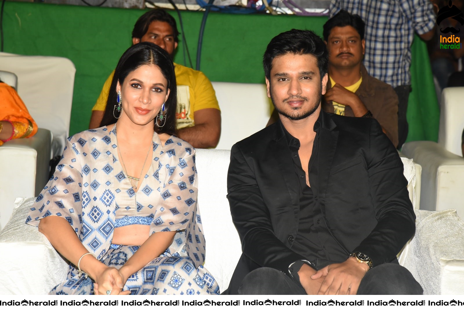 Actors Nikhil Siddhartha and Lavanya Tripathi share a light moment Set 2