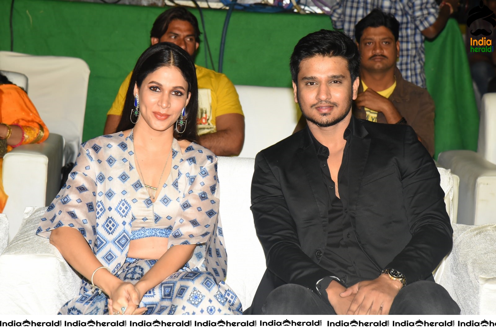 Actors Nikhil Siddhartha and Lavanya Tripathi share a light moment Set 2