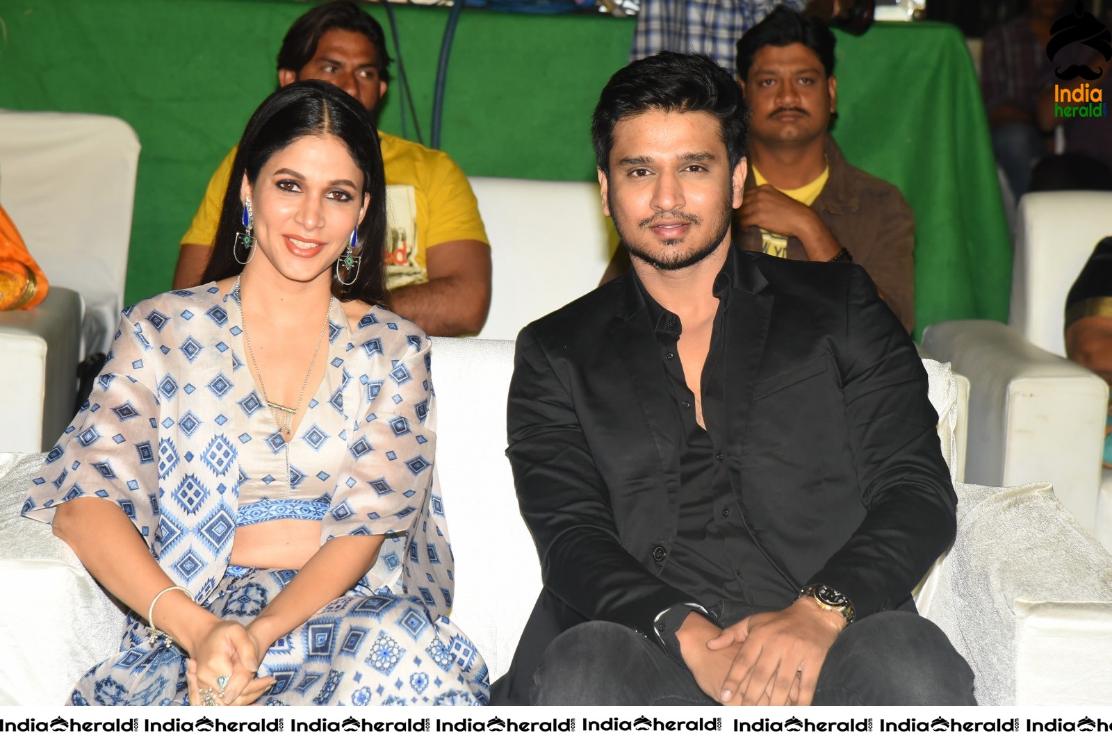 Actors Nikhil Siddhartha and Lavanya Tripathi share a light moment Set 2