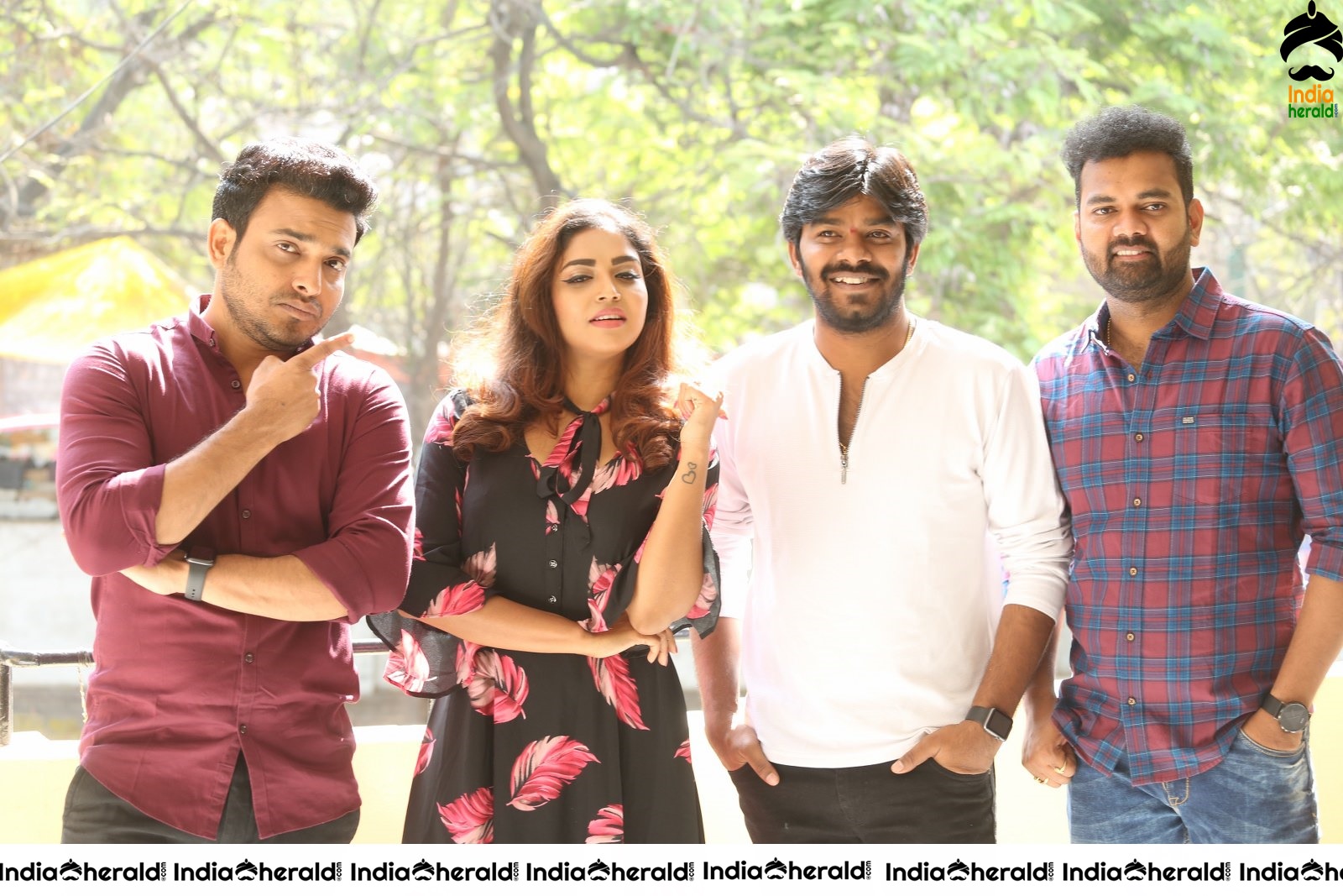 Actors of 3 Monkeys Movie with the Female lead Karunya Chowdary