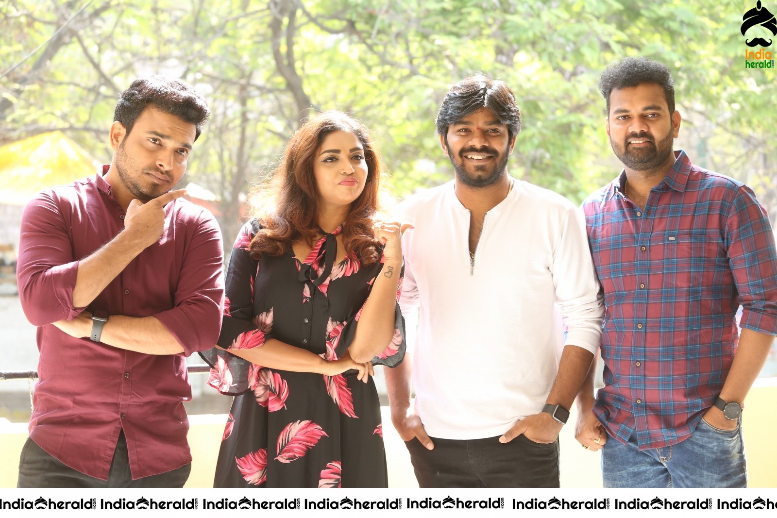 Actors of 3 Monkeys Movie with the Female lead Karunya Chowdary