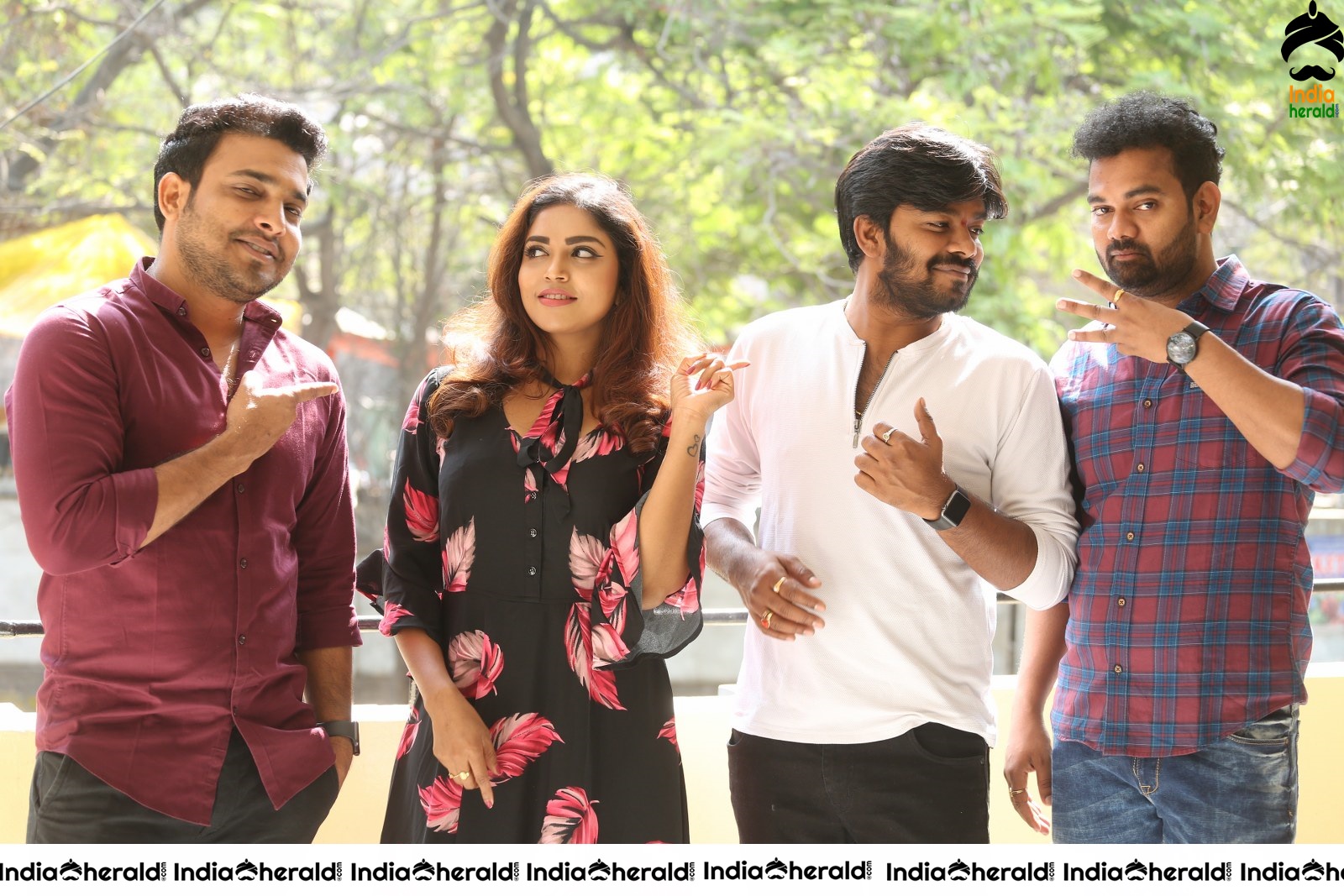 Actors of 3 Monkeys Movie with the Female lead Karunya Chowdary