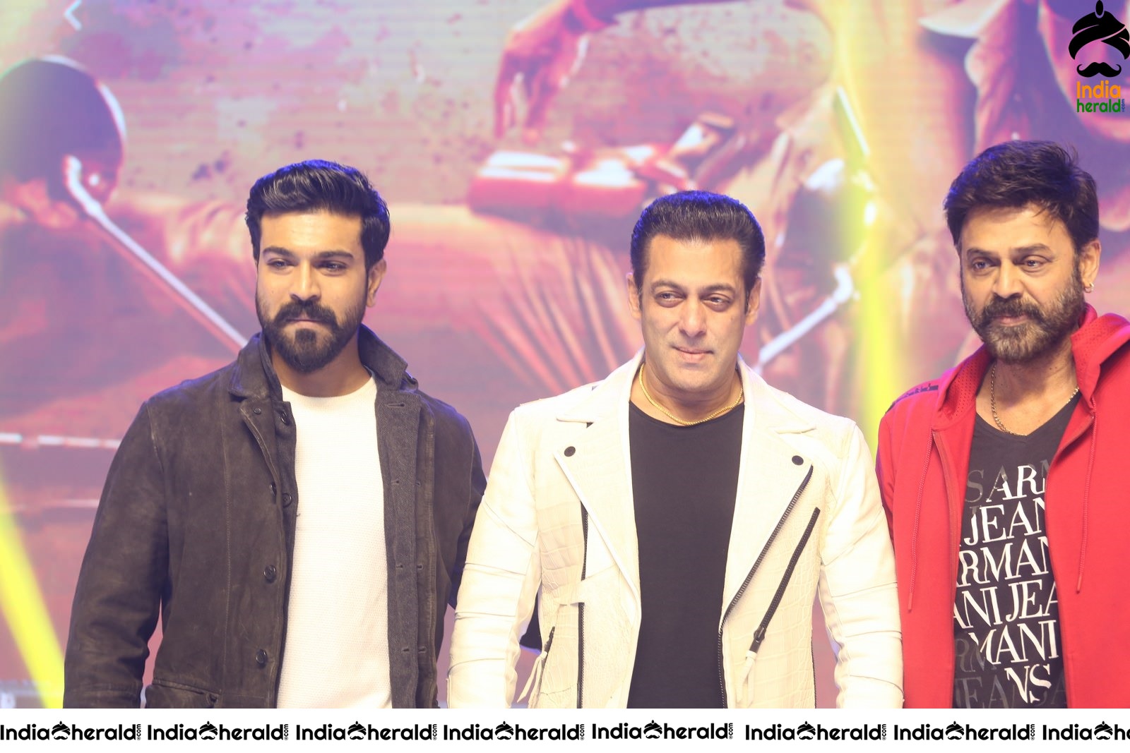 Actors Salman Khan Ram Charan and Venkatesh Seen Together Set 2