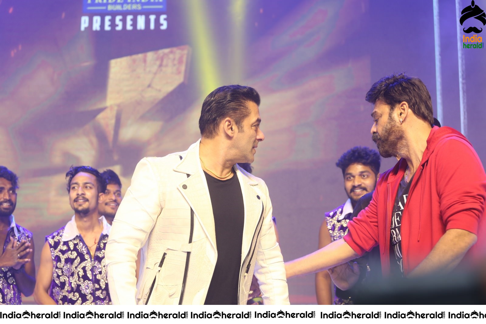 Actors Salman Khan Ram Charan and Venkatesh Seen Together Set 2