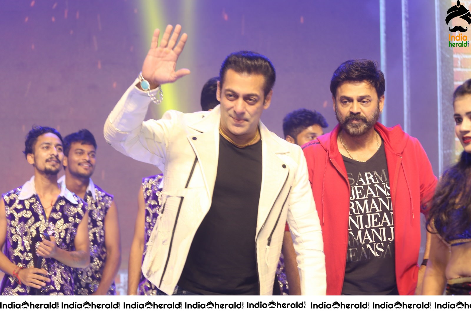 Actors Salman Khan Ram Charan and Venkatesh Seen Together Set 2