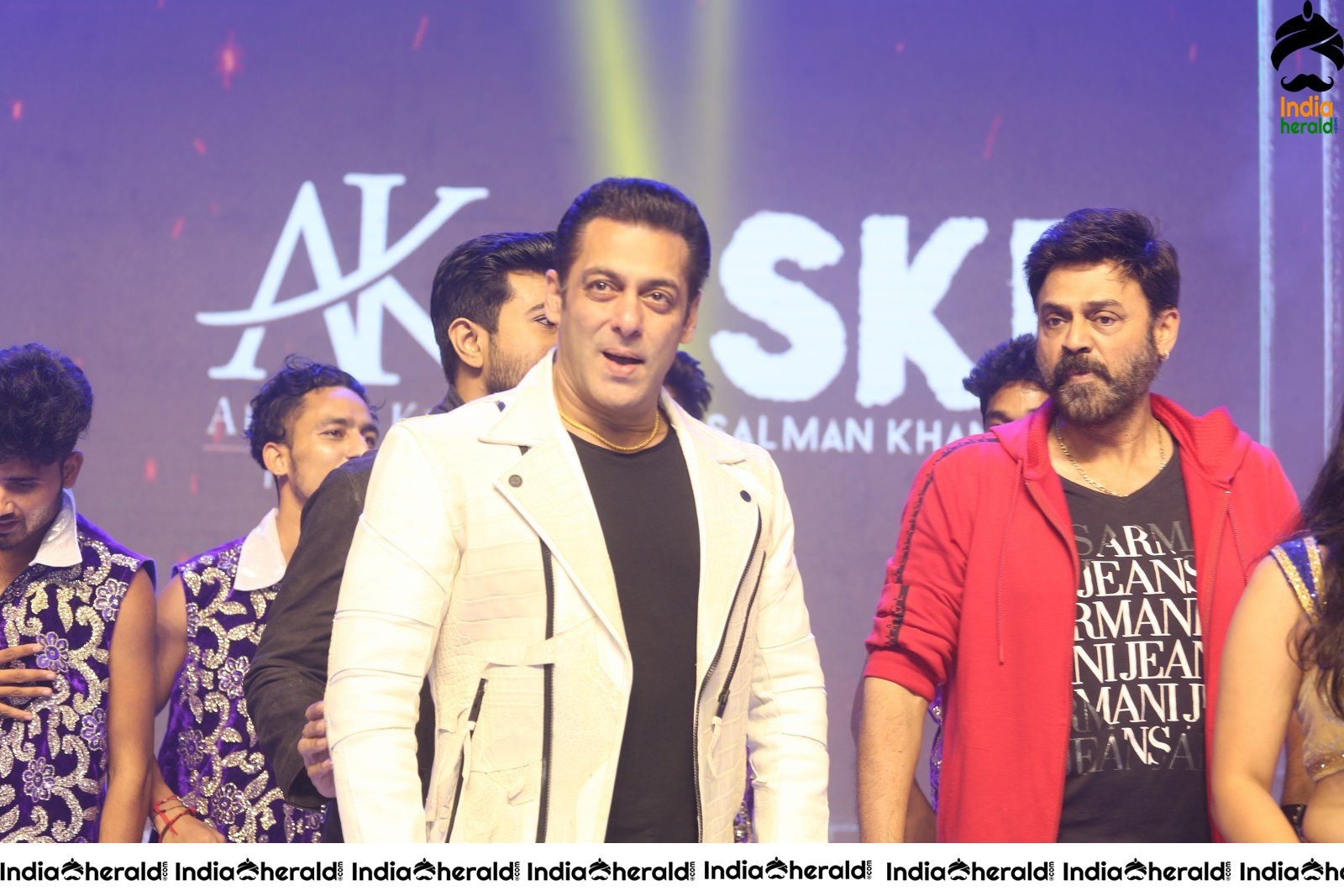 Actors Salman Khan Ram Charan and Venkatesh Seen Together Set 2