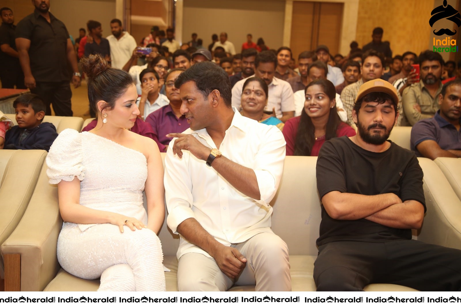 Actors Vishal and Tamannaah Alluring in White Set 1