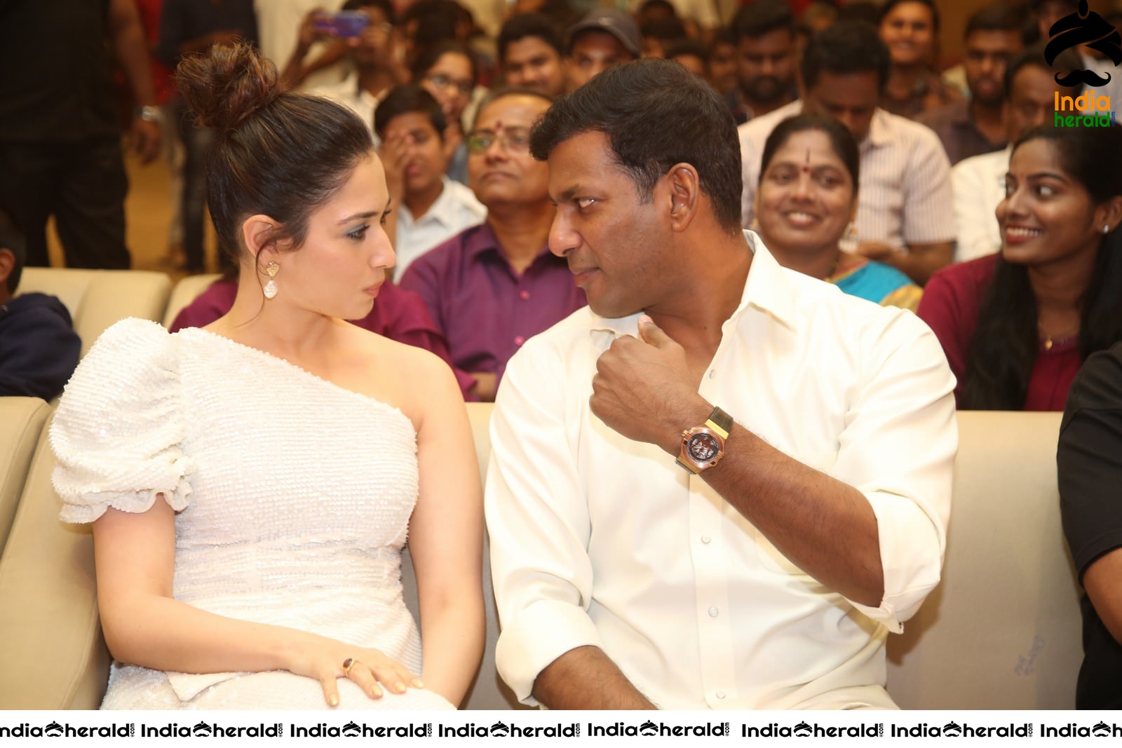 Actors Vishal and Tamannaah Alluring in White Set 1