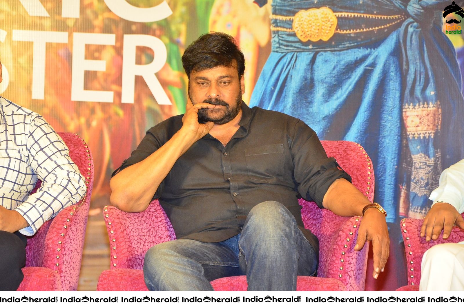 Chiranjeevi looking Dashing at Sye Raa Success Meet Set 3