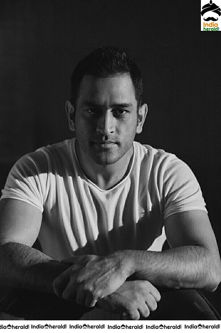 Dhoni Latest Black And White Photoshoot