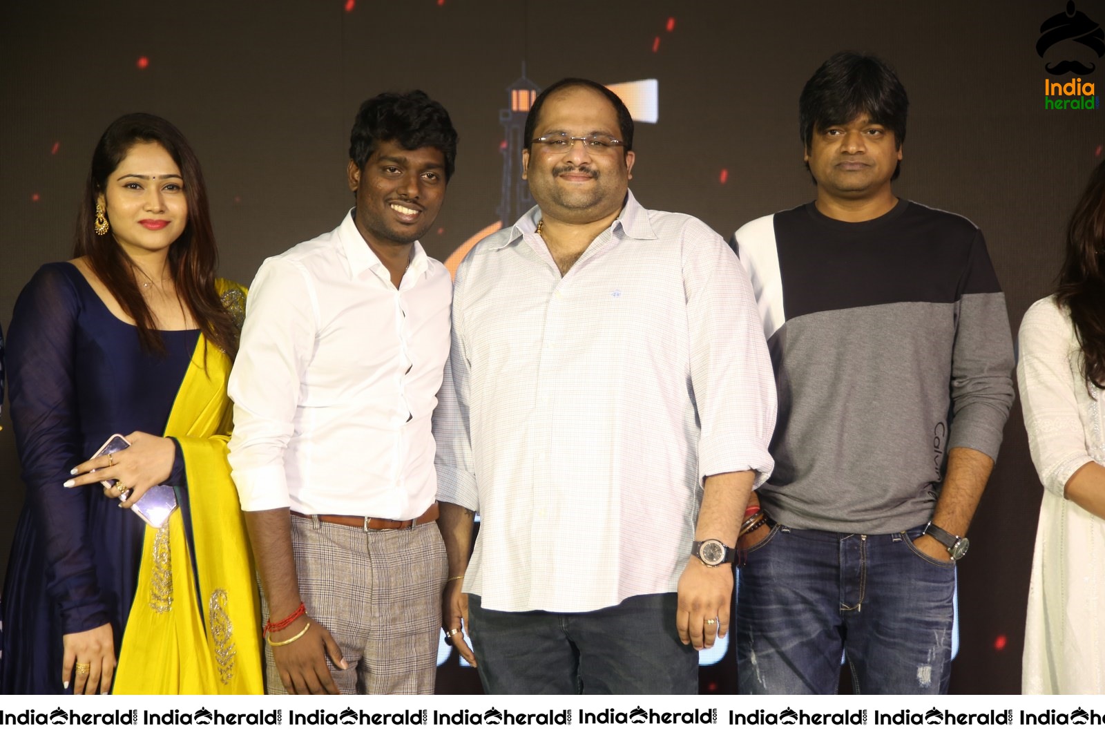 Director Atlee on the Dais with Mahesh S Koneru and Harish Shankar Set 1