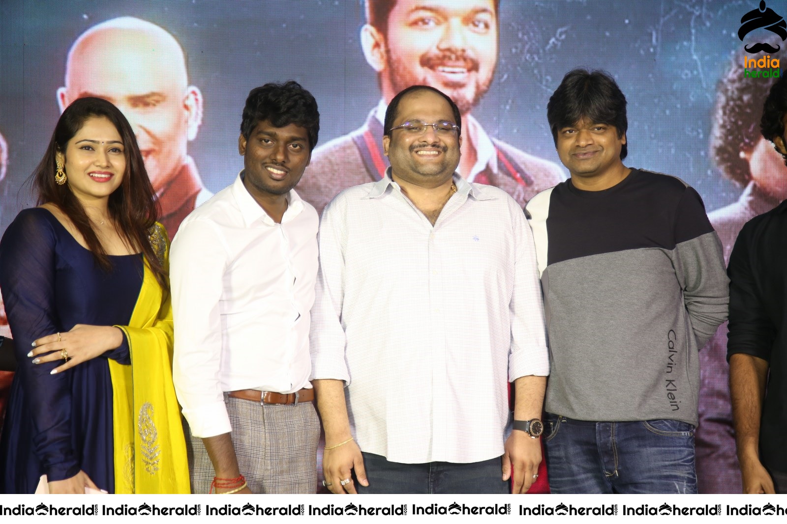 Director Atlee on the Dais with Mahesh S Koneru and Harish Shankar Set 2