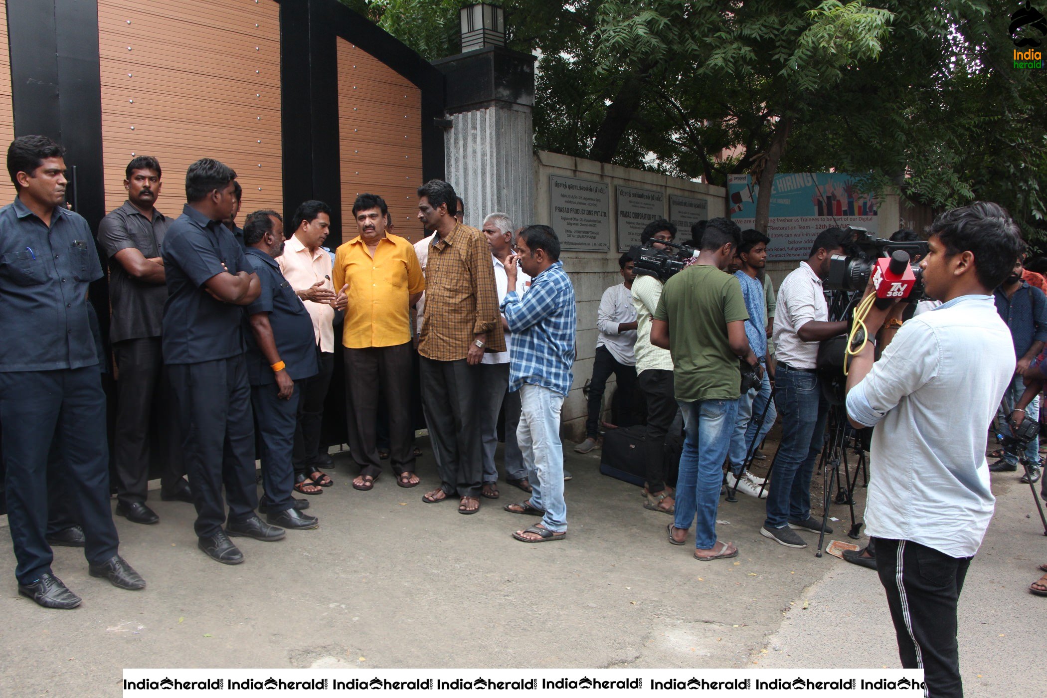 Director Bharathiraja at Prasad Studios Photos