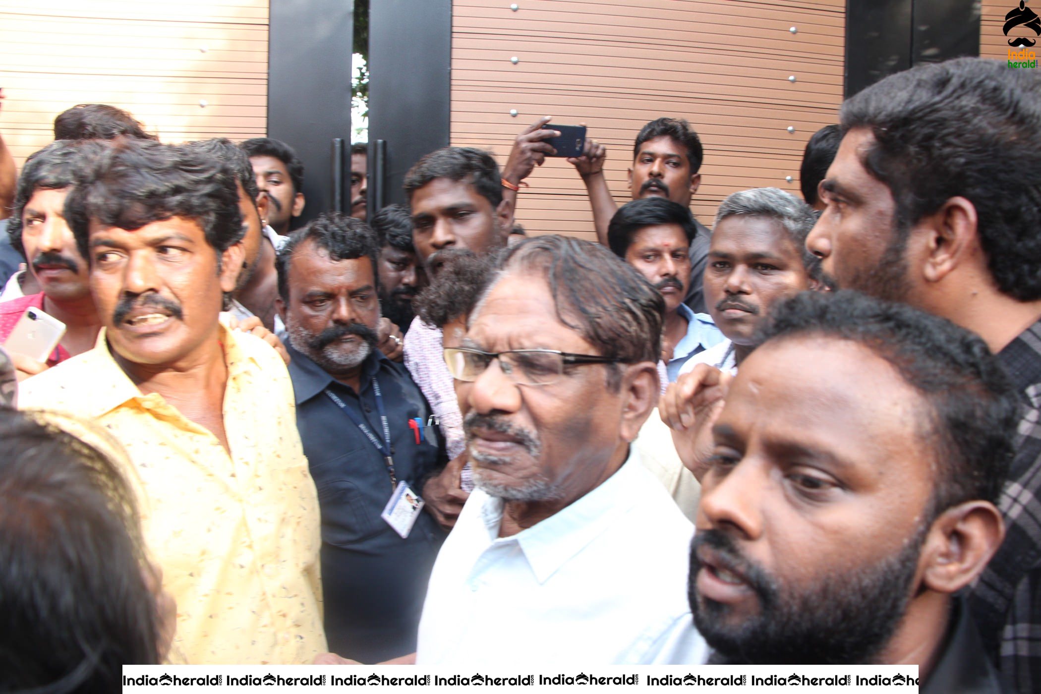 Director Bharathiraja at Prasad Studios Photos